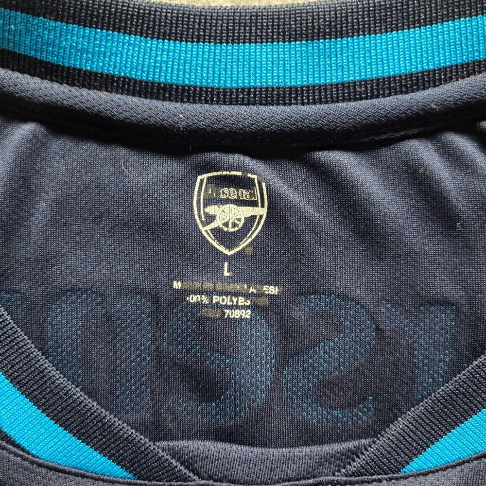 Arsenal Football Club Training Top Jersey Navy Blue Cyan Men's Size L‎ Large - Picture 9 of 11